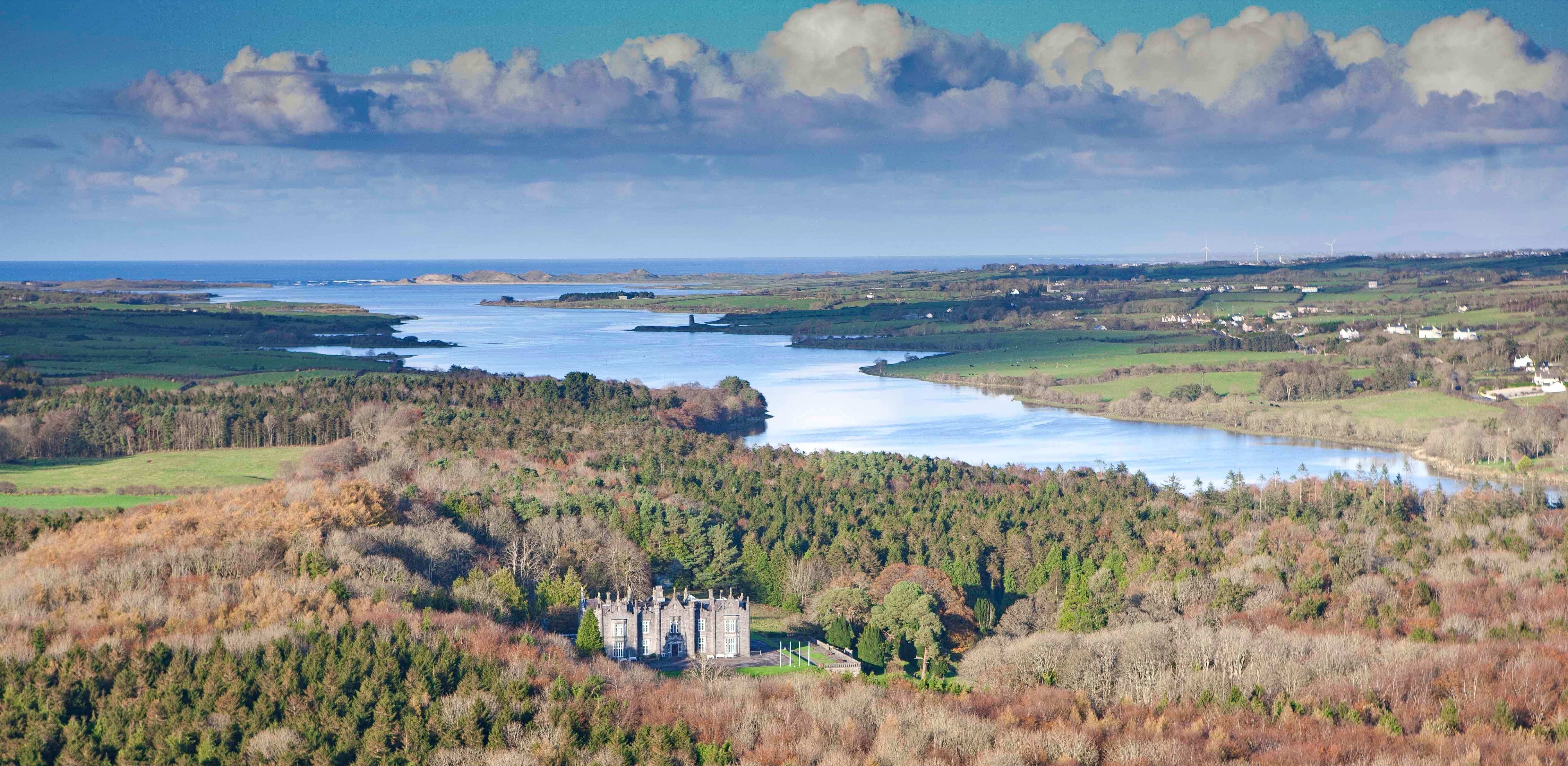 Belleek Castle from above.