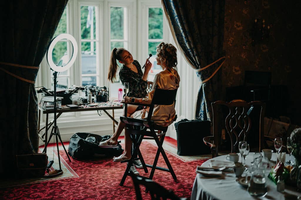 Bridal Party Morning Prep with Prosecco