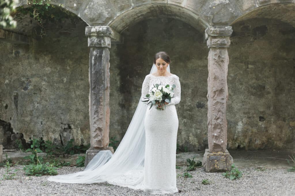 Bride on the Castle Grounds