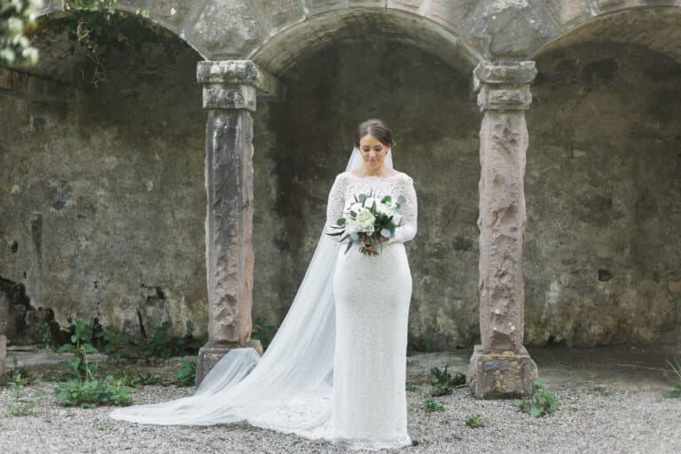 Bride on the Castle Grounds
